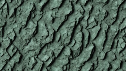 Blue green rock texture. Toned cracked crumbled rough mountain surface. Close-up. Dark teal color. Colorful background for design. Fantasy, fantastic, mystic. generative AI.






