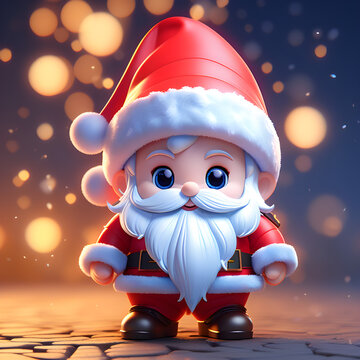 Whimsical cute Santa Claus