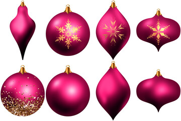 Unleash Festive Glamour: Pink and Gold Christmas Ornaments