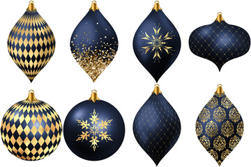 Upgrade Your Holiday Décor with Gold and Navy Blue Ornaments