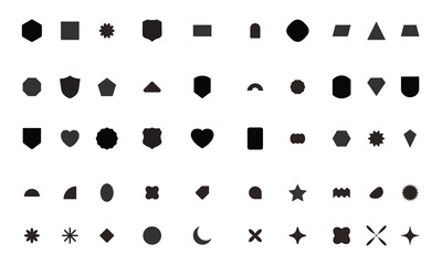 50 Basic Shape Vector Collection. 