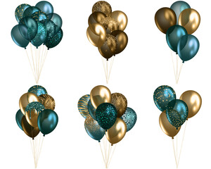 Teal and gold balloons will elevate your event.