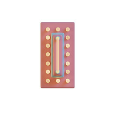 Retro Neon Light 3D Alphabet PNG Letters	
