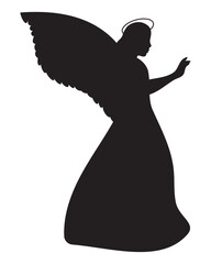 holy angel icon silhouette