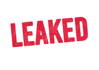 Vector illustration of the word Leaked red ink stamp
