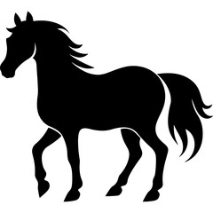Obraz na płótnie Canvas horse abstract logo black silhouette