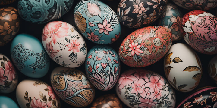 Ostereier von Kunsthandwerkern bemalt
