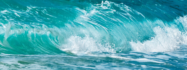 Blue and aquamarine color sea waves