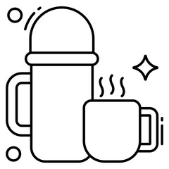 A perfect design icon of thermos