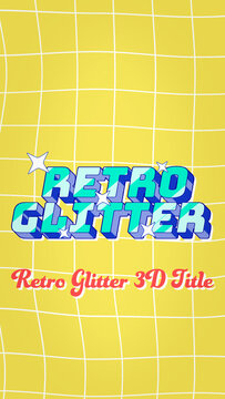 Vertical Retro Glitter 3D Title
