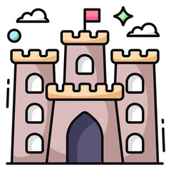 Premium download icon of castle 