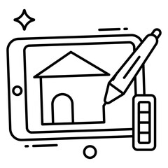 Premium download icon of house sketch