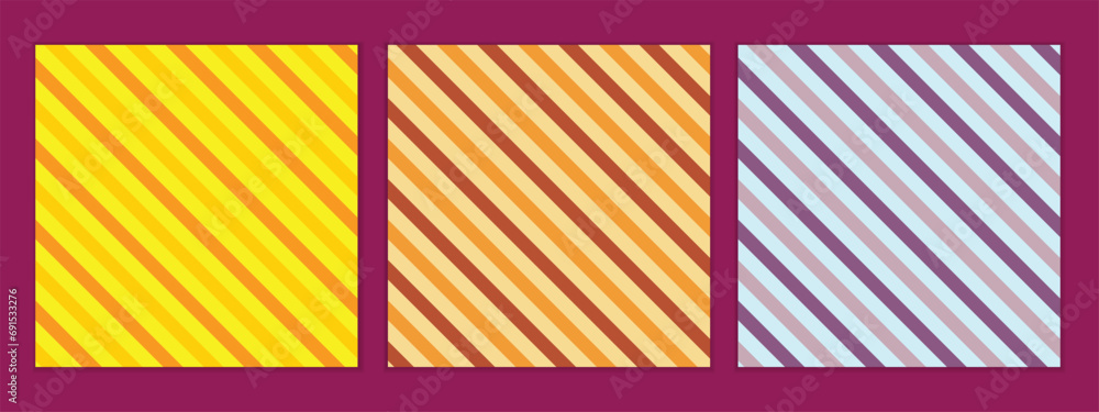 Poster abstract seamless set of diagonal bold line pattern art perfect for banner poster.