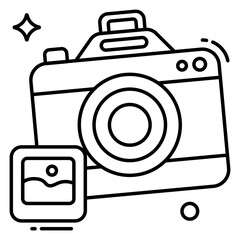 Vector design of camera, photographic equipment