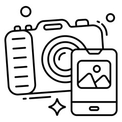 Vector design of camera, photographic equipment