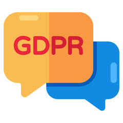 Trendy vector design of gdpr chat