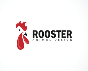 head rooster vector logo creative business food,farm icon design vector