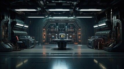 Naklejka premium Parking garage underground. AI generated art illustration.