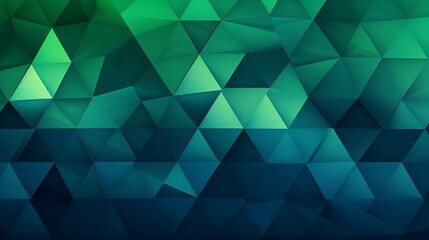 futuristic abstract geometric motion: blue and green triangle layers 3d render