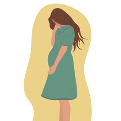 Pregnant woman illustration 