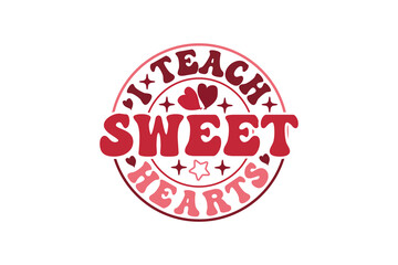 Retro valentines day t-shirt design. Retro Teacher Valentine T-shirt