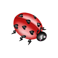 ladybug have black heart spots for Valentines 