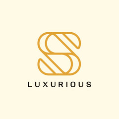 Letter s luxury logo design
