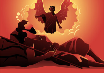 An angel warns Joseph Maria's husband while he sleeps.