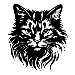 cute cat vector illustration, Generative AI.	