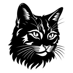 cute cat vector illustration, Generative AI.	