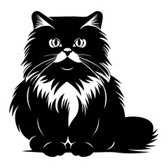 cute cat vector illustration, Generative AI.	