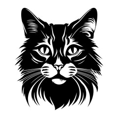 cute cat vector illustration, Generative AI.	