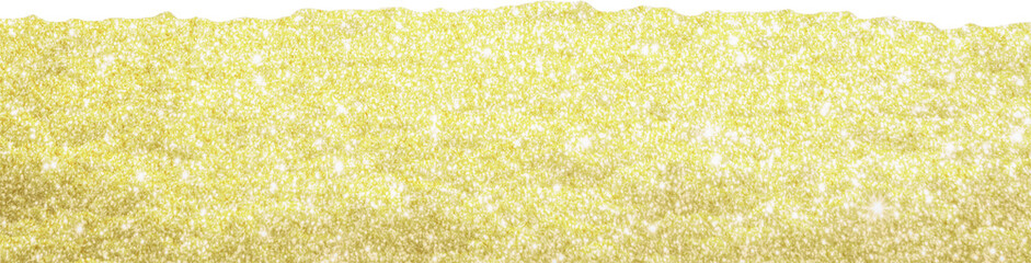 Golden shiny glitter isolated on white background