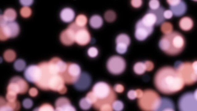 Bokeh background with blur and light. Abstract photo effect with defocus. Animation on a dark background.