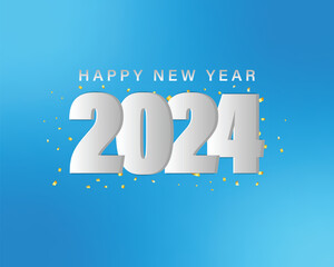 Happy New year 2024 post design template 