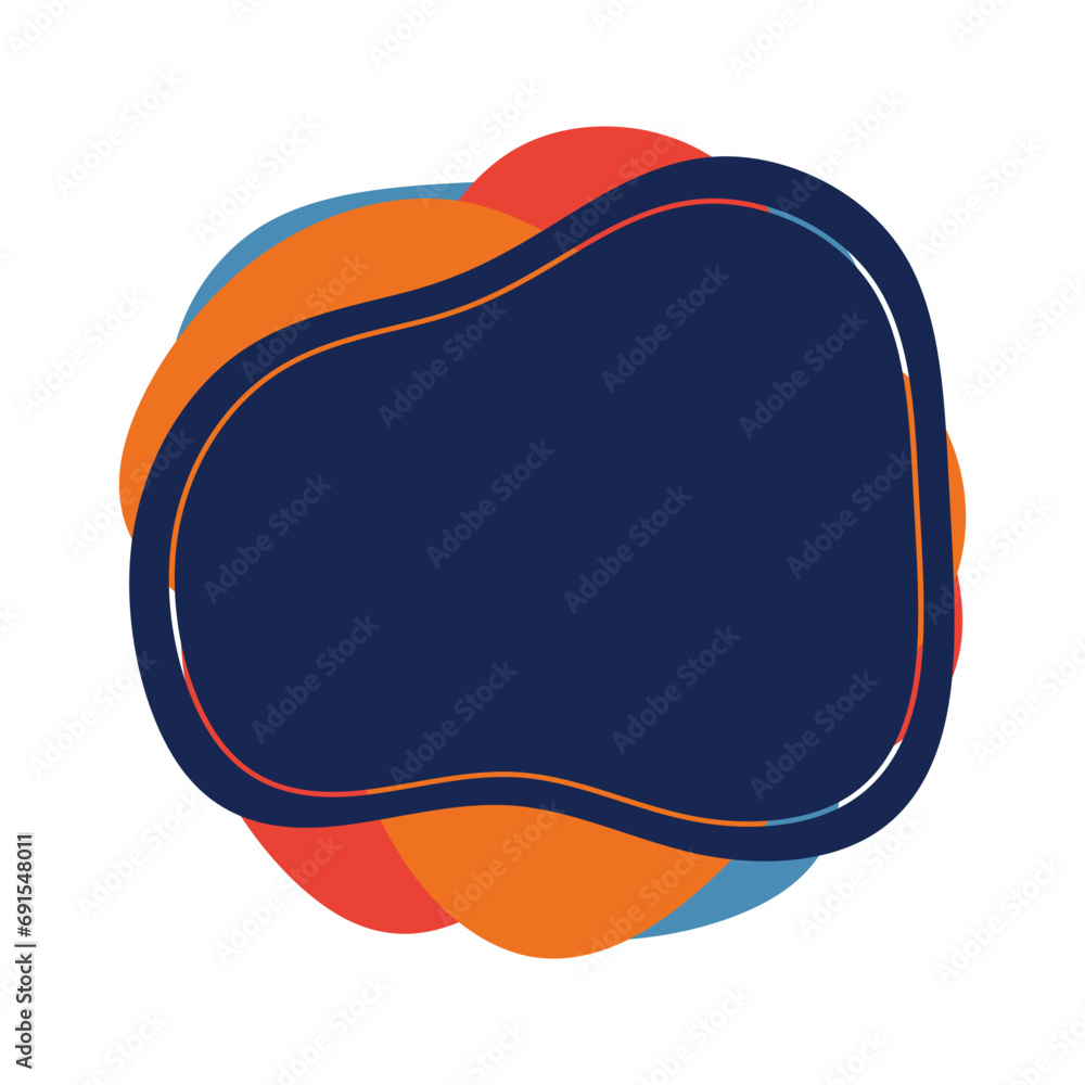 Aufkleber modern vector banner with space for text. abstract liquid geometric and multicolor shapes. dynamic f