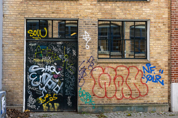 Graffiti on building