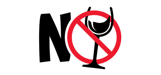 Dry january, that is an annual alcohol free month after the new year holiday. No alcohol during this . Stop drinking or alcohols drink. Vector wine bottle and glass. 