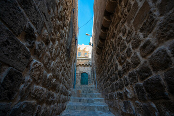 Stone stairs in Mardin city center.