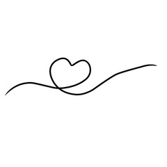 heart line drawing