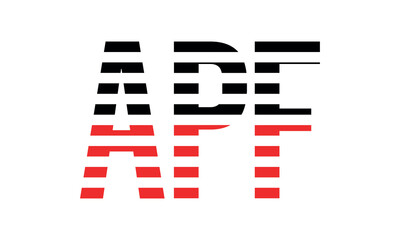 APF three initial letter iconic line negative space minimal logo design vector template. monogram, abstract, wordmark, business, typography, minimalist, brand, company, flat, modern, unique, simple