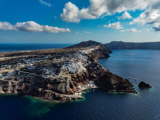 Santorini von oben