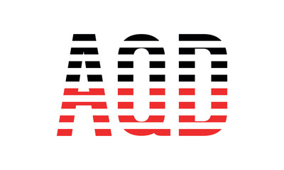 AQD three initial letter iconic line negative space minimal logo design vector template. monogram, abstract, wordmark, business, typography, minimalist, brand, company, flat, modern, unique, simple