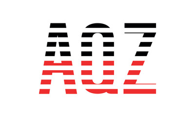AQZ three initial letter iconic line negative space minimal logo design vector template. monogram, abstract, wordmark, business, typography, minimalist, brand, company, flat, modern, unique, simple