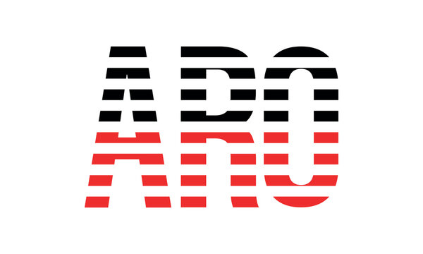 ARO three initial letter iconic line negative space minimal logo design vector template. monogram, abstract, wordmark, business, typography, minimalist, brand, company, flat, modern, unique, simple