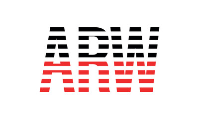 ARW three initial letter iconic line negative space minimal logo design vector template. monogram, abstract, wordmark, business, typography, minimalist, brand, company, flat, modern, unique, simple