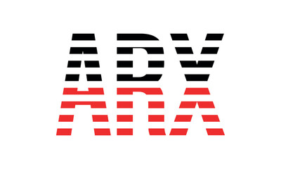 ARX three initial letter iconic line negative space minimal logo design vector template. monogram, abstract, wordmark, business, typography, minimalist, brand, company, flat, modern, unique, simple