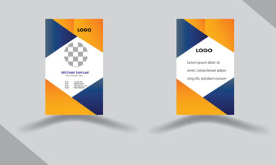 Modern Identity Card With  Abstract Modern and minimalist id card template | Creative id card design for your company employee