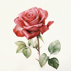 rose isolated on white background