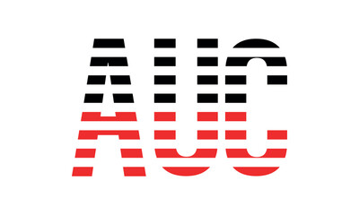 AUC three initial letter iconic line negative space minimal logo design vector template. monogram, abstract, wordmark, business, typography, minimalist, brand, company, flat, modern, unique, simple